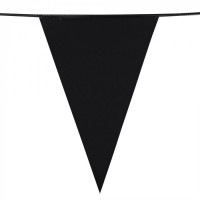   MINI BANDERIN TRIANGULAR NEGRO 3MT