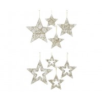 ESTRELLA ZIG ZAG DORADA 30CM