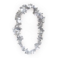   25 COLLARES PLASTICO PLATA