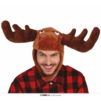 GORRO PELUCHE CUERNOS RENO