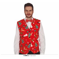 CHALECO T-UNICA ADULTO ROJO NAVIDAD