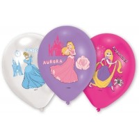   6 GLOBOS 11" LATEX PRINCESS 4COLOR
