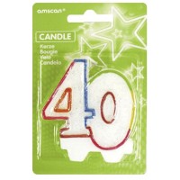 VELA FORMA N40 BORDE COLORES 8CM