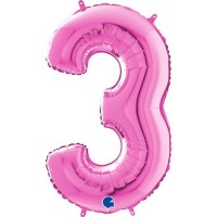   GLOBO 40" FOIL FORMA N3 FUCSIA