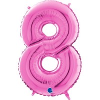   GLOBO 40" FOIL FORMA N8 FUCSIA