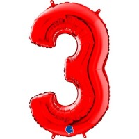   GLOBO 40" FOIL FORMA N3 ROJO