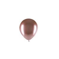   100 GLOBOS 5" 45B07 BRILL ORO ROSA