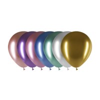   100 GLOBOS 5" 45B BRILL COL.SURT