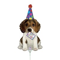 GLOBO 14" PALO FOIL FORMA PERRO