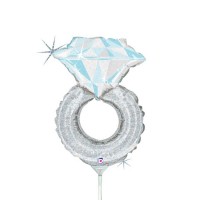 GLOBO 14" PALO FOIL FORMA ANILLO
