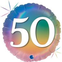 GLOBO 18" FOIL RND N50 MULTICOLOR