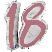 GLOBO 38" FOIL FORMA N18 ROSA