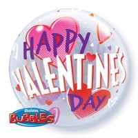 GLOBO 22" BURBUJA HAPPY VALENTINE DAY