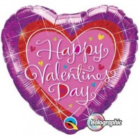 GLOBO 18" FOIL CORAZON HAPPY VALENTIN
