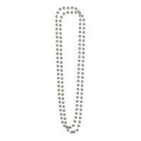   SET 2 COLLARES BOLAS METAL PLATA