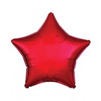   GLOBO 19" FOIL ESTRELLA ROJO METAL