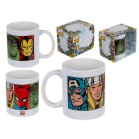 TAZA CERAMICA CARAS DE MARVEL COMICS