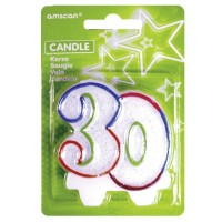 VELA FORMA N30 BORDE COLORES 8CM