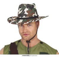 SOMBRERO VAQUERO CAMUFLAJE MARRON