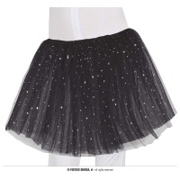 TUTU NEGRO CON ESTRELLAS 30CMS