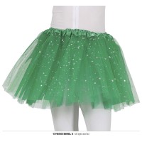 TUTU VERDE CON ESTRELLAS 30CMS