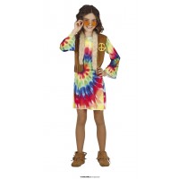 DISFRAZ 5A6AÑOS VESTIDO HIPPIE