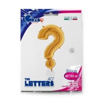GLOBO 40" FOIL SIMBOLO ? ORO