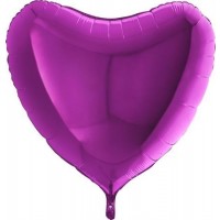   GLOBO 36" FOIL CORAZON VIOLETA