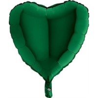   GLOBO 18" FOIL CORAZON VERDE DARK