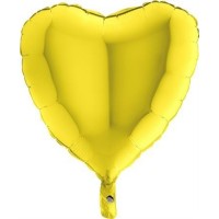     GLOBO 18" FOIL CORAZON AMARILLO