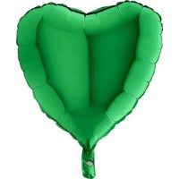   GLOBO 18" FOIL CORAZON VERDE