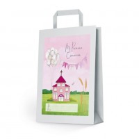 BOLSA COMUNION IGLESIA ROSA 37X32CM