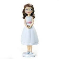 FIGURA NIÑA COMUNION CON VESTIDO CORTO