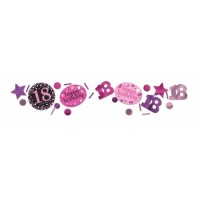 CONFETI COLOR ROSA 18 AÑOS 34G