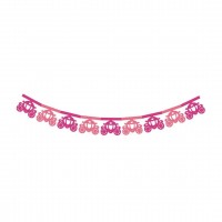 GUIRNALDA PAPEL CARROZA ROSA 3,6MT