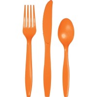   18 CUBIERTOS SURTIDOS NARANJA