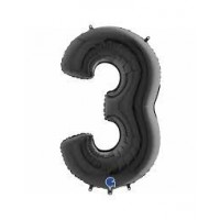   GLOBO 40" FOIL FORMA N3 NEGRO