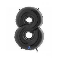   GLOBO 40" FOIL FORMA N8 NEGRO