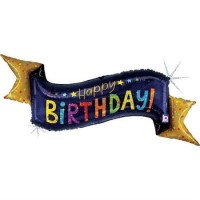 GLOBO 51" FOIL BANDERA HAPPY BIRTHDAY