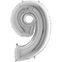   GLOBO 26" FOIL FORMA N9 PLATA