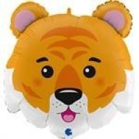 GLOBO 28" FOIL FORMA CABEZA TIGRE