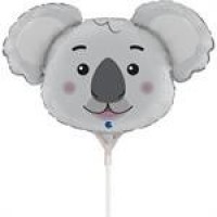GLOBO 14" PALO FOIL CABEZA KOALA