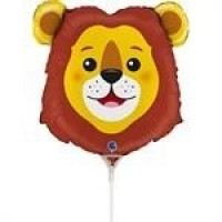 GLOBO 14" PALO CABEZA LEON