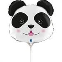 GLOBO 14" PALO FOIL CABEZA OSO PANDA