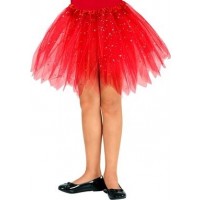 TUTU INFANTIL ROJO BRILLANTE 30CM