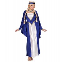  DISFRAZ T-XXL REINA RENACIMIENTO AZUL