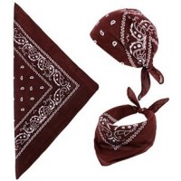PAÑUELO BANDANA MARRON 55X55CM