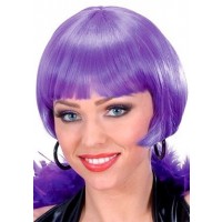 PELUCA CORTA CON FLECO VIOLETA