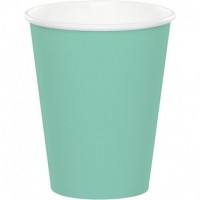  8 VASOS CARTON VERDE MENTA 250ML