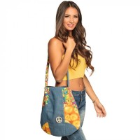 BOLSO TELA DISEÑO HIPPIE 40X40CM